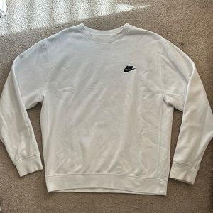 Nike white crewneck